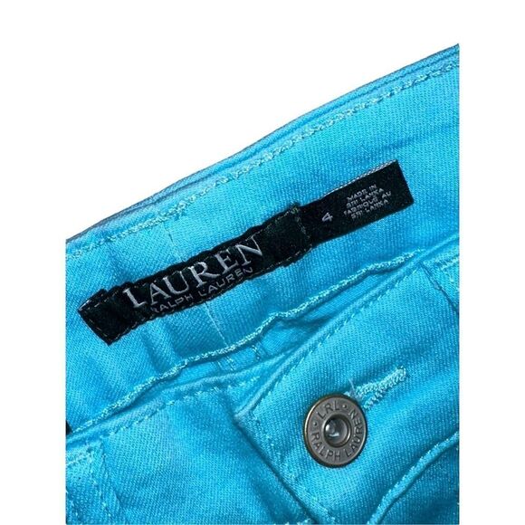 NEW WITH TAGS NWT Lauren Ralph Lauren Blue Super Stretch Premier Denim Skinny Cr - Picture 5 of 10